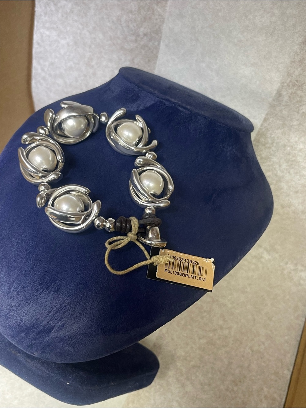UNO de 50 "Lisa in the Sky" Silver Plated Pearl Bracelet Size M